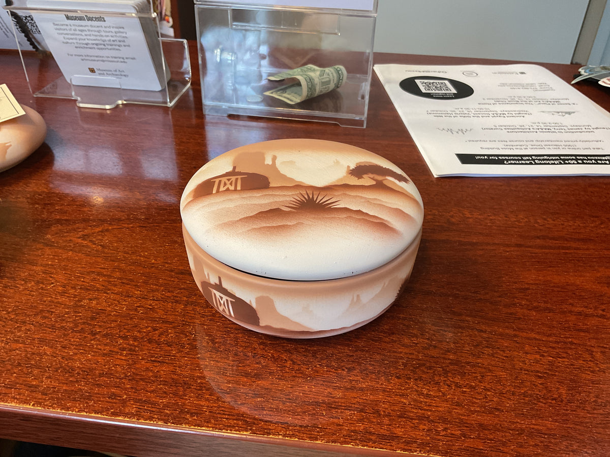 Native American Pottery Bowl with Lid